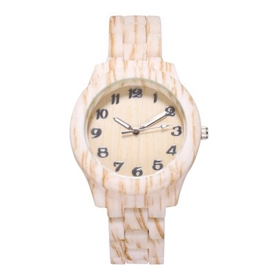 Orologio Al Quarzo Venature Del Legno Di Moda Analogico Numeri Arabi Quadrante Rotondo Stile Finto Legno Per Donna Uomo
