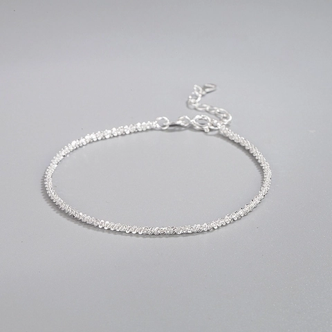 Minimalist 925 Sterling Silver Starry Sky Shimmering Bracelet For Women Adjustable Fashion Jewelry Light Luxury Delicate Wrist Chain Gift