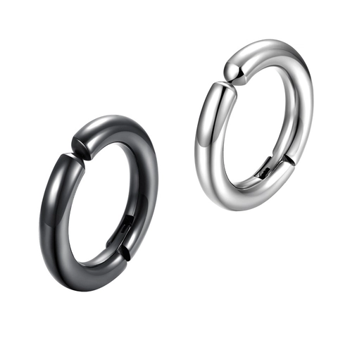 Orecchini A Cerchio A Clip In Acciaio Inossidabile Per Orecchie Senza Buco Gioielli Punk Geometrici Unisex
