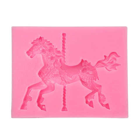 Carousel Horse Silicone Mold For Fondant Cake Decoration Chocolate Candy Baking Craft DIY Soap Clay Making