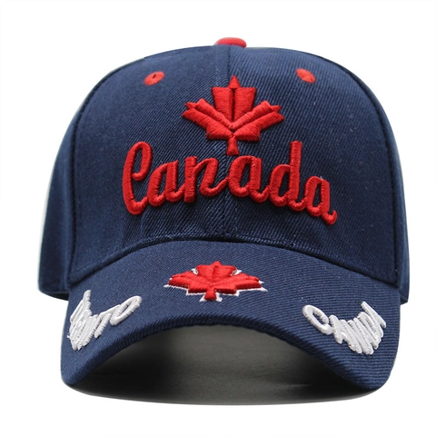 Cappello Da Baseball Canada Ricamo Foglia Di Acero Acrilico Regolabile Cappello Da Sole All'aperto Sport Unisex Snapback