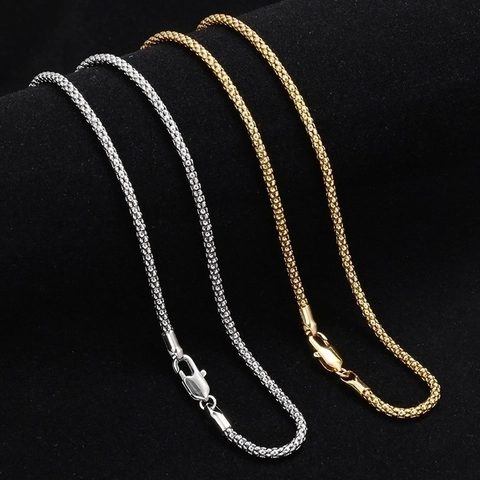 Popcorn Ketting Halsketting Koper Verguld 18K Minimalistische Sieraden Voor Dames Met Karabijnsluiting