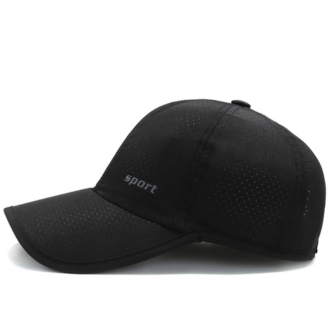 Gorra De Béisbol De Malla De Secado Rápido Transpirable Protección Solar Deportes Al Aire Libre Gorro Ajustable Con Letra Sport