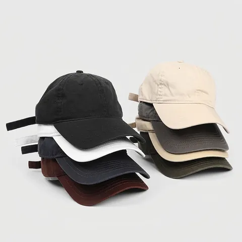 Gorra De Béisbol De Algodón Lavado Vintage Retro Ajustable Color Sólido Sombrero Para Exterior Hombre Mujer