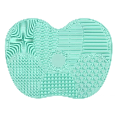 Alfombrilla De Limpieza Para Brochas De Maquillaje Silicona Multitextura Con Ventosas Herramienta De Cosmética