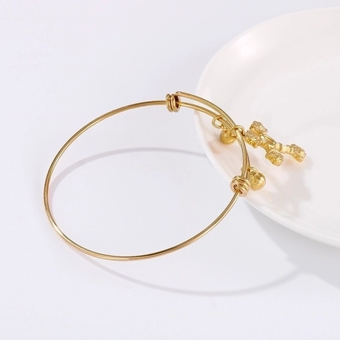Bracciale Rigido Espandibile Con Ciondolo A Croce Di Rosa Acciaio Inossidabile Regolabile Gioielli Religiosi Da Donna