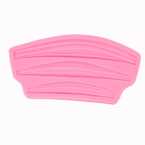 Fondant Taartrand Siliconen Vorm Lint Kant Golvende Textuur DIY Bakken Suikerwerk Chocolade Decoratie Tool Roze