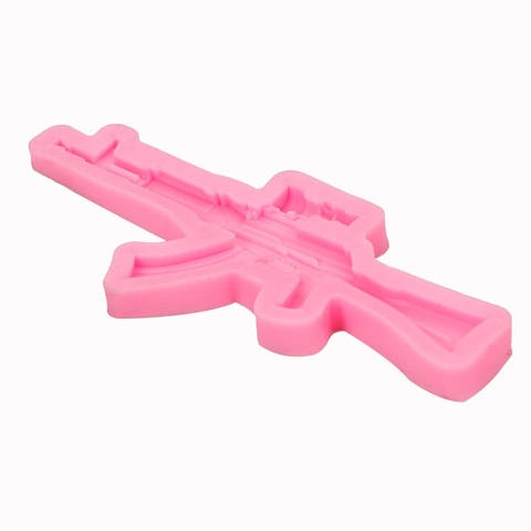 Molde De Silicona Con Forma De Rifle Para Horneado DIY Fondant Chocolate Decoración De Pasteles Arcilla