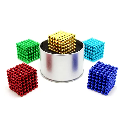 Magnetic Balls DIY Creative Stress Relief Puzzle Toy Desk Decor Colorful NdFeB Metal Beads Educational Game