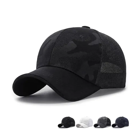 Cappello Da Baseball In Rete Mimetica Traspirante Protezione Solare Trucker Hat Regolabile Sport All Aperto Unisex