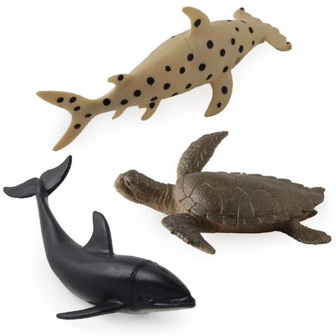 Realistisch Zeedier Model Simulatie Zeeleven Figuren Haai Blauwe Vinvis Schildpad Orka Hamerhaai PVC Plastic Educatief Speelgoed