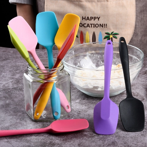 Spatola In Silicone Alimentare Resistente Al Calore Raschietto Da Forno Senza Cuciture Testa Quadrata Per Crema