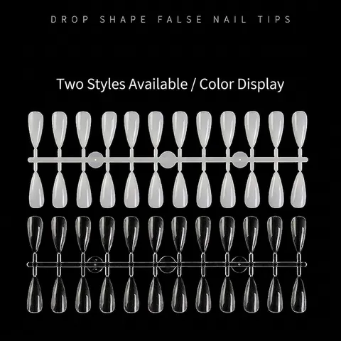 Water Drop Stiletto Valse Nagel Tips Plastic Lange Puntige Kunstnagels Voor Praktijk Kleur Display DIY