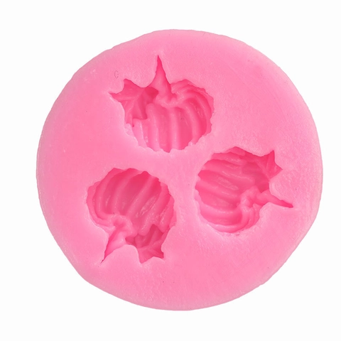 Molde Silicona Calabaza Hoja Redondo DIY Fondant Chocolate Decoración Pasteles Herramienta Hornear