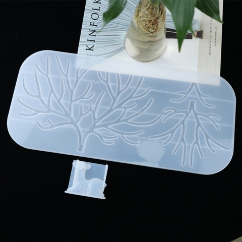 Deer Antler Silicone Mold Diy Resin Casting Transparent Jewelry Stand Desktop Decor Mirror Surface Handmade Craft