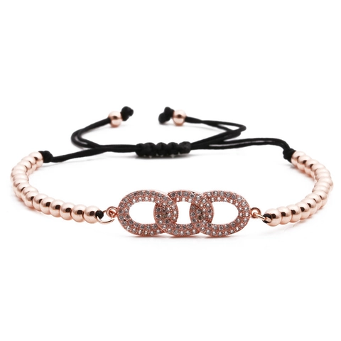 Unendlichkeitssymbol Armband Kupfer Mikro Pave Zirkon Verstellbare Kordel Schmuck Für Damen