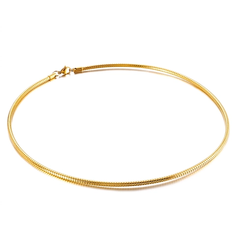 Collana A Catena Di Serpente Minimalista Girocollo In Acciaio Inossidabile Gioielli Di Moda Lucidati Per Donna