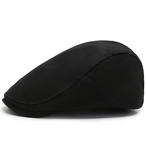 Flat Cap Men Retro Ivy Hat British Style Adjustable Metal Buckle Polyester Twill Outdoor Sunshade Casual Newsboy Cabbie