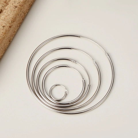 Orecchini A Cerchio Minimalisti In Argento Sterling S925 Lucidati Versatili Ipoallergenici Gioielli Quotidiani Per Donne Uomini