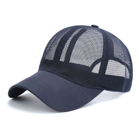Atmungsaktive Mesh Baseballkappe Für Damen Herren Verstellbarer Sonnenhut Gebogene Krempe Outdoor Sport Angeln Wandern Sommer Mode Hut