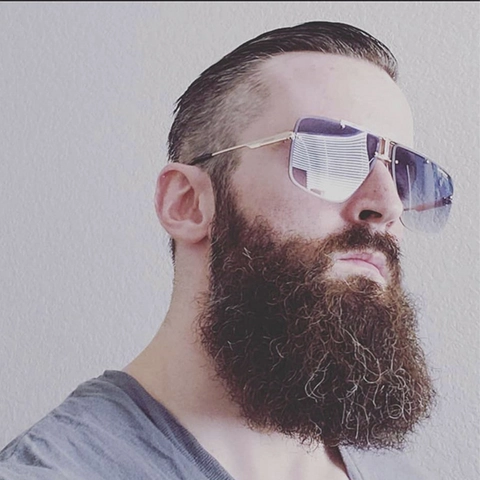 Fashion Rimless Square Sunglasses Metal Frame Gradient Lenses UV400 Protection Men Women Outdoor Retro Pilot Style