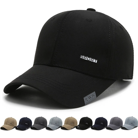 Baseball Cap Polyester Breathable Sun Protection Outdoor Casual Sport Solid Color Adjustable For Men Women