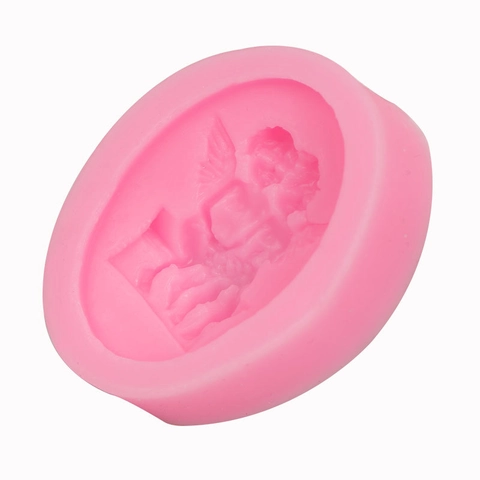 Angel Cupid Silicone Mold For Fondant Chocolate Baking DIY Crafting Soap Candle Gypsum Clay Embossed Relief Flexible Tool