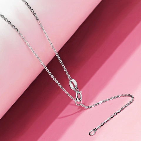 S925 Sterling Silver Flash O-Chain Necklace For Women Minimalist Gold White Gold Plated Clavicle Chain Jewelry Accessory