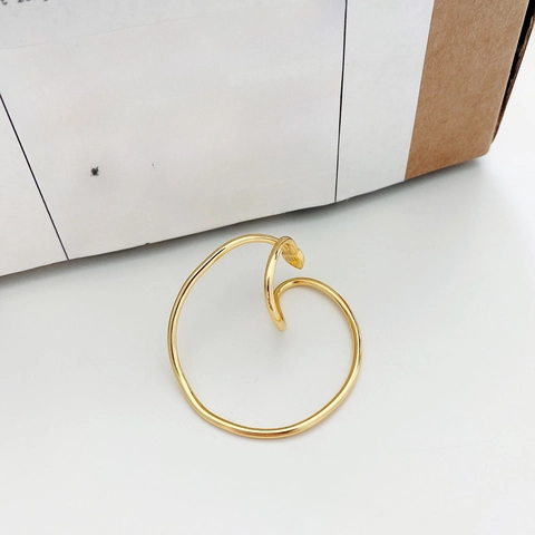 Minimalistischer 925 Sterling Silber Hufeisen Ohrclip Ohne Ohrloch 18K Vergoldet U-Förmige Ohrmanschette Für Damen Vintage