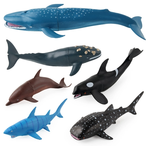 Modelli Animali Marini Simulazione Creature Marine Squalo Balena Delfino Plastica Giocattolo Educativo Regalo Bambini