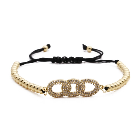 Unendlichkeitssymbol Armband Kupfer Mikro Pave Zirkon Verstellbare Kordel Schmuck Für Damen
