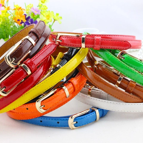 Cinturón Fino De Cuero PU Para Mujer Color Caramelo Cintura Delgada Para Decoración De Vestidos Accesorio Versátil Con Hebilla De Pasador