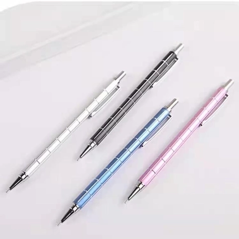 Portamine Metallo Plastica Professionale Disegno Scrittura Strumento Antiscivolo Texture Griglia Per Studenti Ufficio