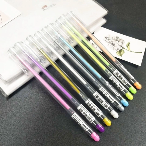 Stylos Gel Pastel Brillants Coque En Plastique Colorée Pour Journaling DIY Scrapbooking Papeterie De Bureau Pointe Fine