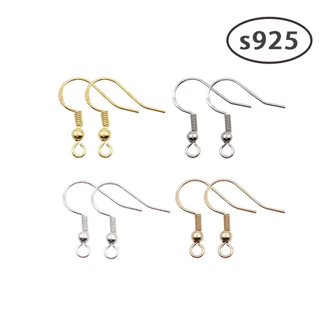 Earring Hooks Jewelry Making Findings With 925 Hallmark Fishhook Ear Wires For Handmade DIY Crafts Accessories