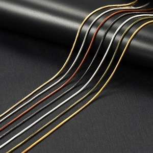 DIY Jewelry Making Snake Chain Metal Electroplated Flexible Clavicle Necklace Chain For Handmade Necklace Bracelet Accessory