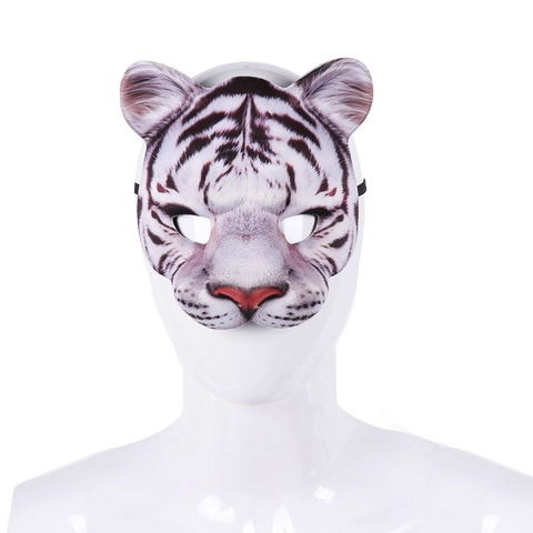Realistische Tier Tiger Katze Halbe Gesichtsmaske EVA Stoff Bedruckt Für Halloween Maskerade Party Cosplay Requisiten Kostüm