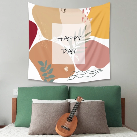 Arazzo Da Parete Estetico Poliestere Boho Arte Astratta Decorazione Camera Letto Soggiorno Minimalista Girasole