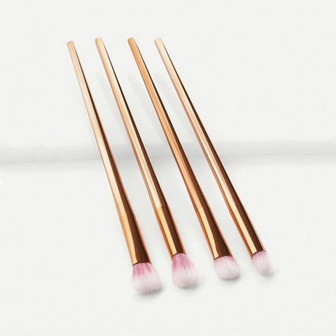 Πινέλα Σκιάς Ματιών Rose Gold Με Πλαστική Λαβή Ροζ Διαβάθμιση Συνθετική Ίνα Επαγγελματικά Εργαλεία Ανάμειξης Μακιγιάζ Ματιών