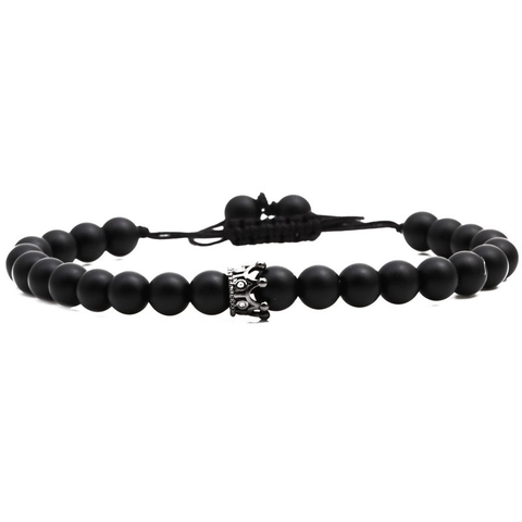Bracciale Intrecciato Con Ciondolo A Corona In Pietra Naturale Regolabile Occhio Di Tigre Ametista Gioielli Uomo Donna Accessorio