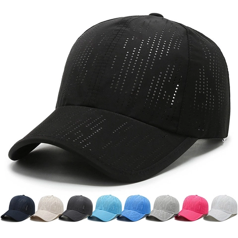 Gorra De Béisbol Transpirable Con Corte Láser Acrílico De Secado Rápido Sombrero De Sol Exterior Unisex Deportes