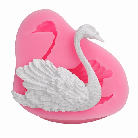 Zwaan Vorm Siliconen Cake Vorm 3D Fondant Bakken Tool Voor Chocolade Gelei DIY Ambacht