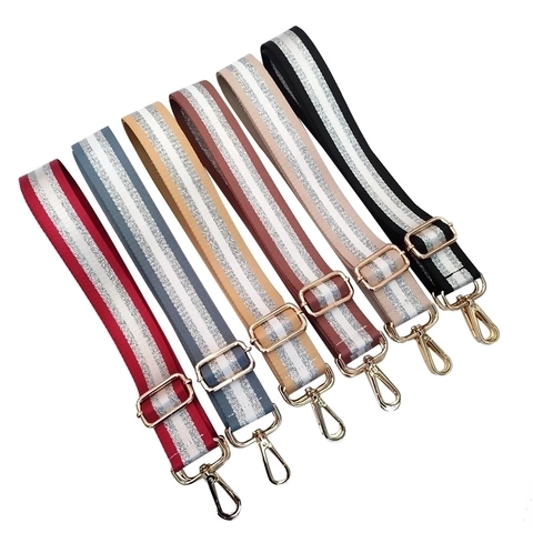 Bandoulière de Rechange Large Réglable Pour Sacs à Main Sac à Bandoulière Nylon Durable Tissé Motif à Rayures Chevrons Accessoire de Sac