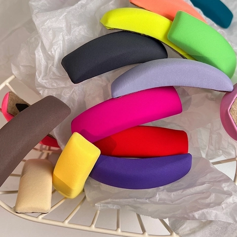 Fabric Covered Sponge Hair Clips Rectangular BB Barrettes Colorful Twill Texture Non-Slip Fashion Hair Accessories Women