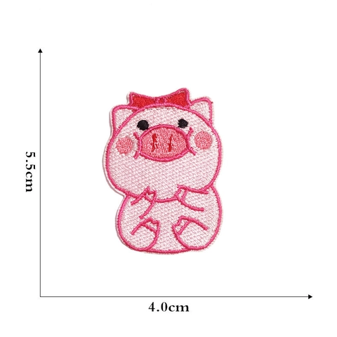Rosa Schweinchen Stickerei Aufnäher Zum Aufbügeln Aufnähen Applikationen Für Kleidung Taschen Hüte DIY Dekorative Abzeichen