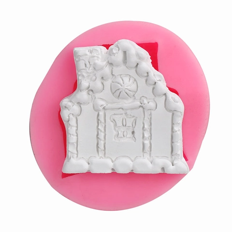 Kreative Schloss Haus Silikonform DIY Fondant Schokolade Tortendeko Backwerkzeug Handwerk Harz Ton Zubehör