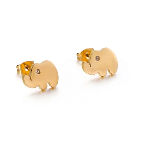 Pendientes De Elefante Lindo Acero Inoxidable Con Ojo De Circonia Joyería De Moda Animal Para Mujeres Y Hombres