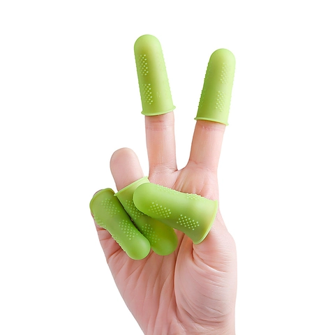 Proteggi Dita In Silicone Antiscivolo Ditale Resistente Al Calore Per Cucina Cottura Artigianato Ufficio Coperture Protettive Flessibili