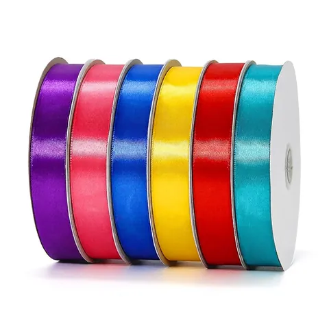 Satin Ribbon Polyester Webbing For Gift Wrapping DIY Crafts Wedding Decoration Baking Cake Box Flower Packaging Smooth