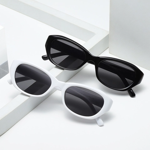 Oval Cat Eye Sunglasses Polarized UV400 Protective PC Frame Metal Decor Fashion Outdoor Eyewear For Men Women